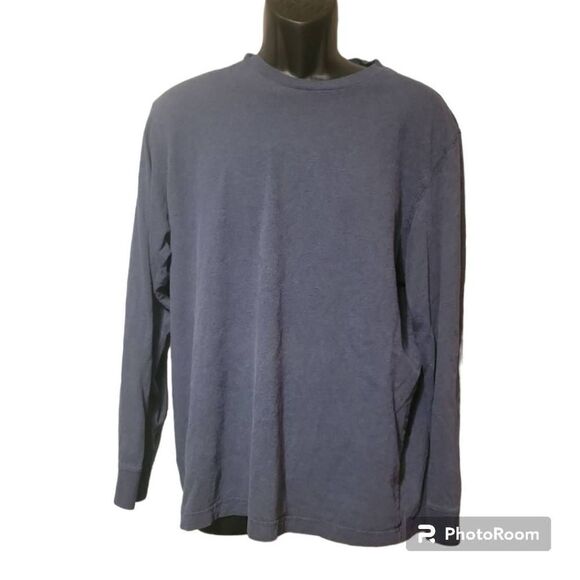 Eddie Bauer Legend Wash Seattle Shirt Men's Large Gray Long Sleeve Crew Neck Cas - Picture 1 of 3